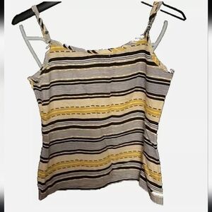 Tex Max Azria Ladies Spaghetti Strap Summer Top Side Zip Front Pockets  Sz S NWT